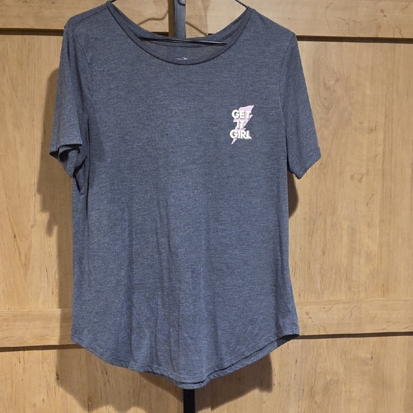 Old Navy Tops - (J49) Old Navy Active Heather Gray Tee Sz L
